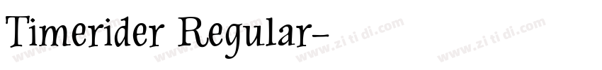Timerider Regular字体转换
